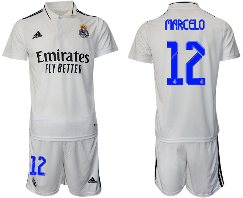 Men 2022-2023 Club Real Madrid home white #12 Adidas Soccer Jersey